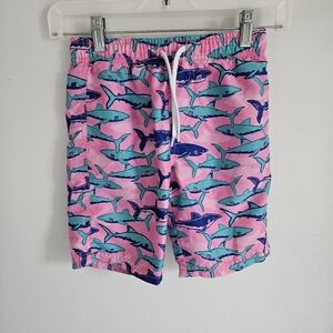 Maamgic Pink and Blue Shark Swim Trunk Shorts